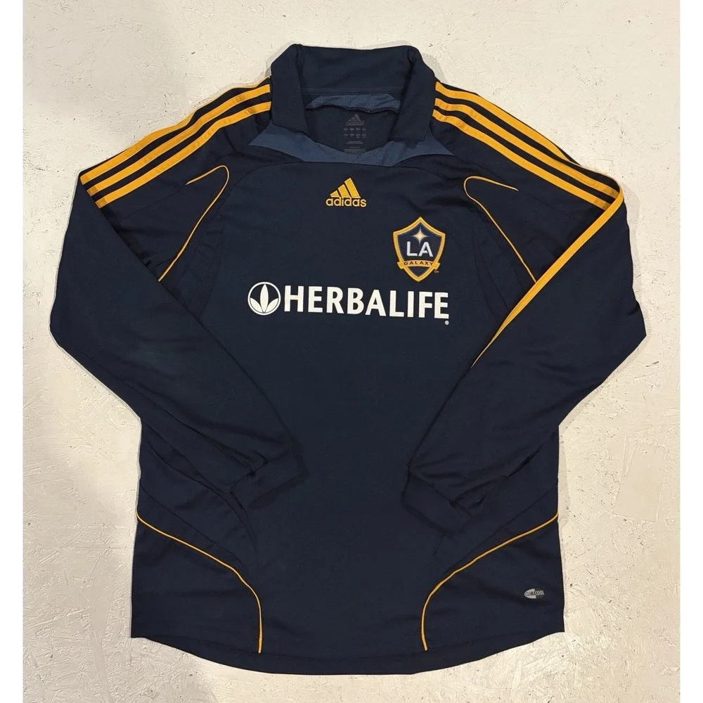 Adidas 2007 LA Galaxy David Beckham Soccer Away Jersey #23 Men's Large L
